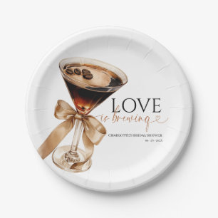 Espresso Martini Liebe Braut Brautparty Pappteller