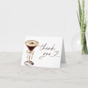Espresso Martini Love Is Brewing Brautparty  Dankeskarte