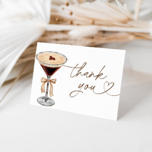 Espresso Martini Love Is Brewing Brautparty  Dankeskarte
