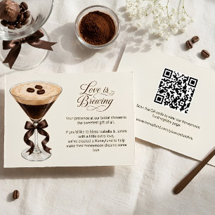 Espresso Martini Love Is Brewing Hochzeitsreise-Fo Begleitkarte