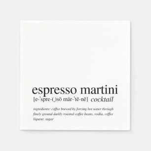 Espresso Martini Modern Quote Black Typografy Nick Serviette