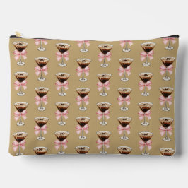 Espresso Martini Muster Braun Zubehörtasche