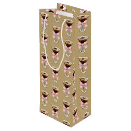 Espresso Martini Pattern Geschenktüte Für Weinflaschen