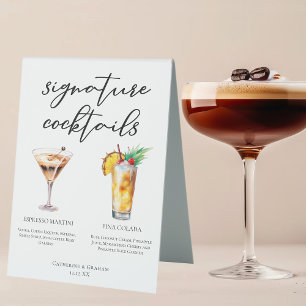 Espresso Martini Pina Colada Cocktails Menü Tischaufsteller