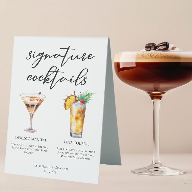 Espresso Martini Pina Colada Cocktails Menü Tischaufsteller (Von Creator hochgeladen)