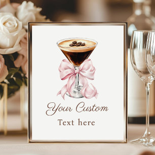Espresso Martini Pink Coquette Bogen Individuelles Poster