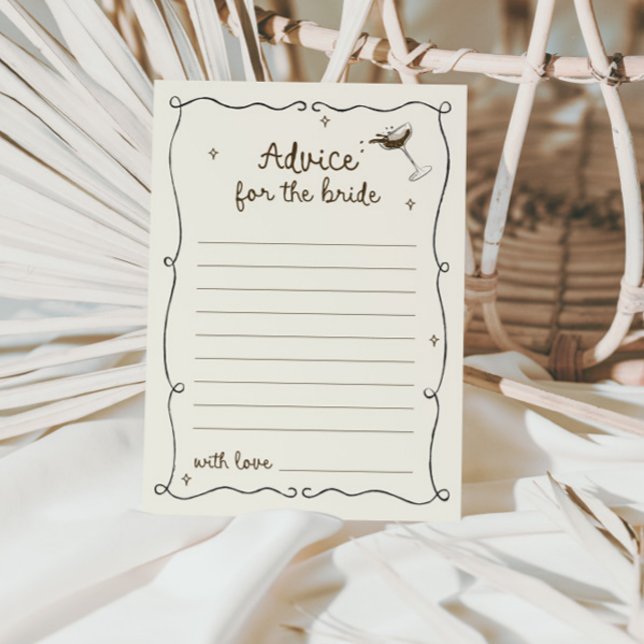 Espresso Martini Ratschlag für die Bride Card Einladung (Von Creator hochgeladen)