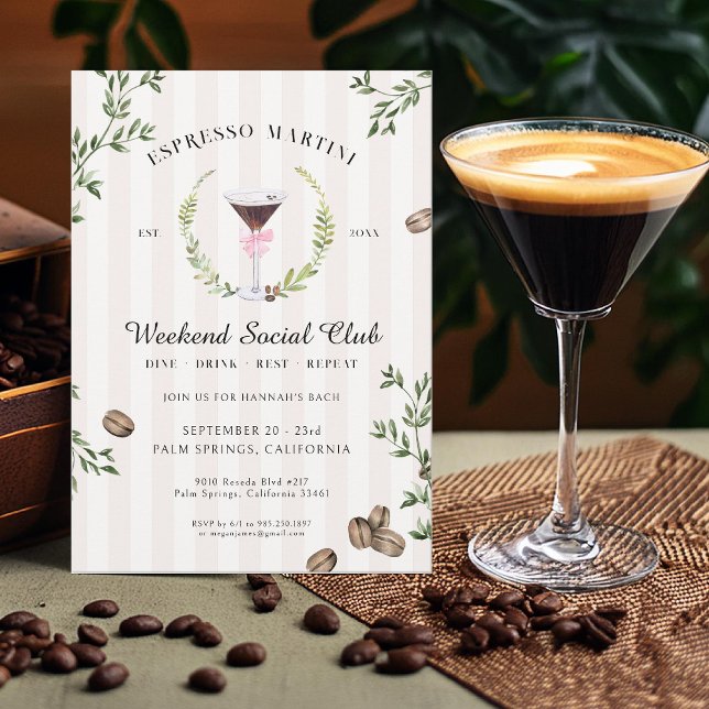 Espresso Martini Sozialclub | JUNGGESELINNEN-ABSCH Einladung (Von Creator hochgeladen)