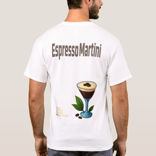 Espresso Martini T-Shirt – Bold Coffee Cocktail (Rückseite)