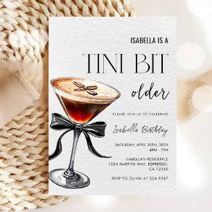 Espresso Martini Tini Bit Ältere Geburtstagsparty Einladung