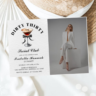 Espresso Martini Tini Bit Older Birthday Photo Einladung