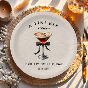 Espresso Martini Tini ein bisschen älter Geburtsta Pappteller