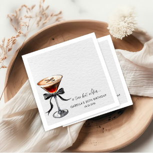 Espresso Martini Tini ein bisschen ältere Geburtst Serviette