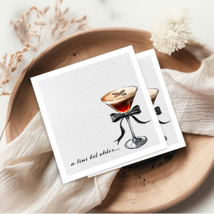Espresso Martini Tini ein bisschen ältere Geburtst Serviette