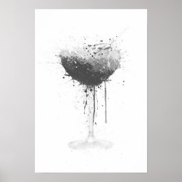 Espresso Martini Wandkunst-Druck (Graue Edition) Poster