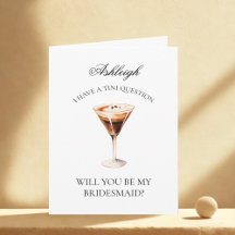 Espresso Martini wird meine Bridesmaid-Karte sein