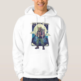 Espresso Moon Werewolf Camping Illustration Hoodie