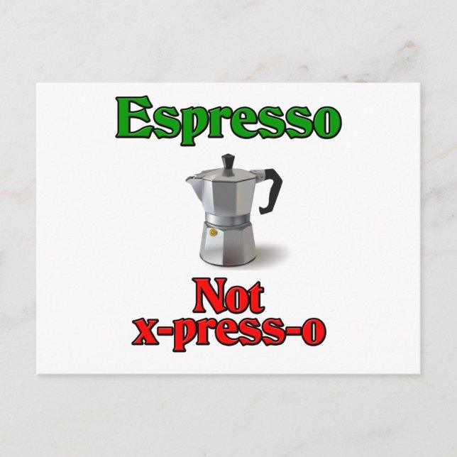 Espresso Not X-Press-O Postkarte (Vorderseite)