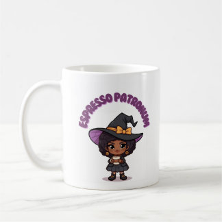 Espresso Patronum Witch Mug – Cute Witch with Bow Kaffeetasse