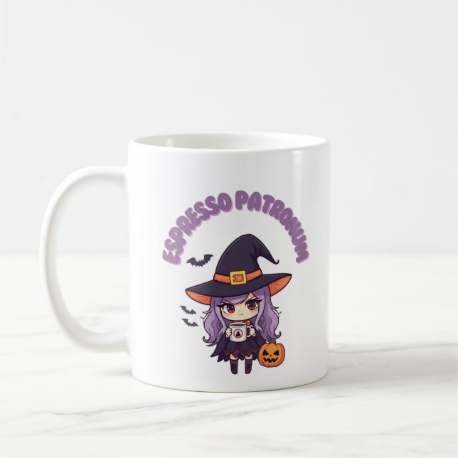 Espresso Patronum Witch Mug – Kawaii Purple 11oz  (Gauche)