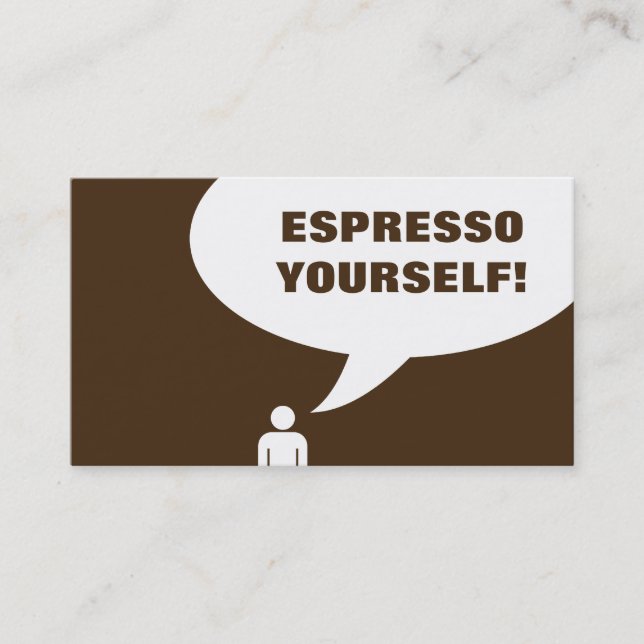 Espresso selbst Kaffeepausenkarte Treuekarte (Vorderseite)