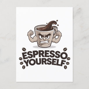 Espresso Sie selbst - Funny Coffee Lover Design Postkarte