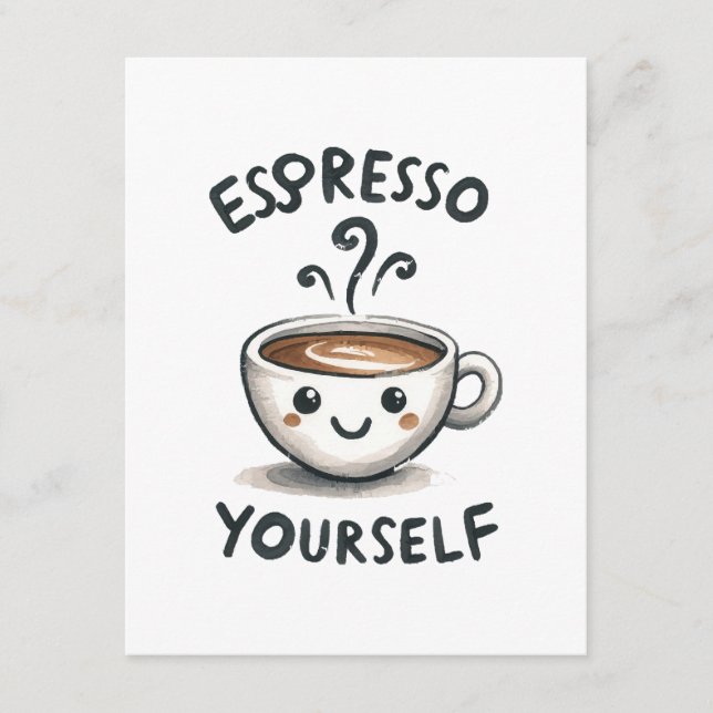 Espresso Sie selbst Kaffee Begleitkarte (Vorderseite)