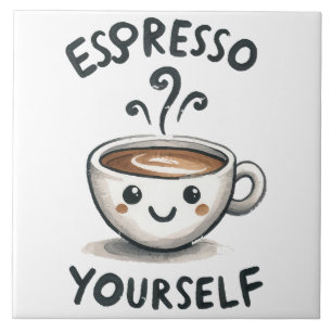 Espresso Sie selbst Kaffee Fliese