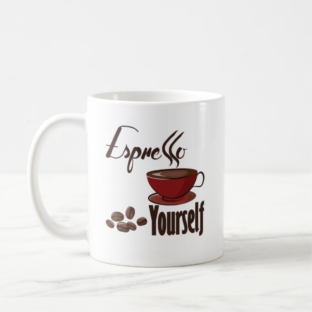 Espresso Sie selbst Kaffee Pub Express Kaffeetasse (Links)
