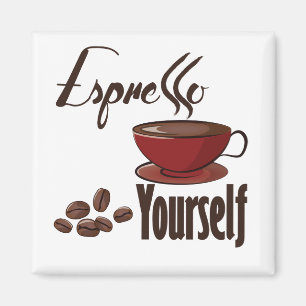 Espresso Sie selbst Kaffee Pub Express Magnet