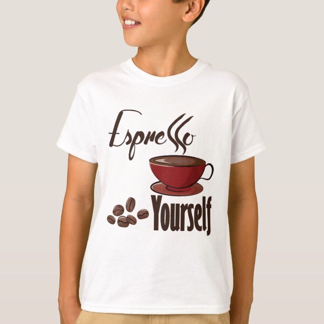 Espresso Sie selbst Kaffee Pub Express T-Shirt (Vorderseite)
