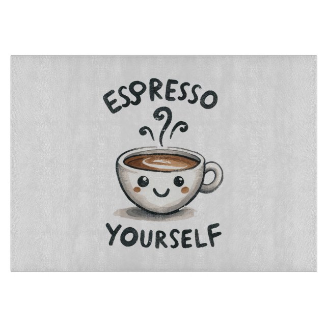Espresso Sie selbst Kaffee Schneidebrett (Vorderseite)