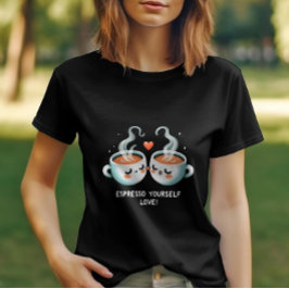 Espresso Sie selbst Liebe Valentine Kaffee Herz T-Shirt