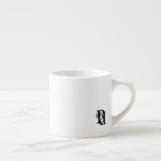 Espresso Tasse Abstrakte Art Schwarz-weiß (Rechts)