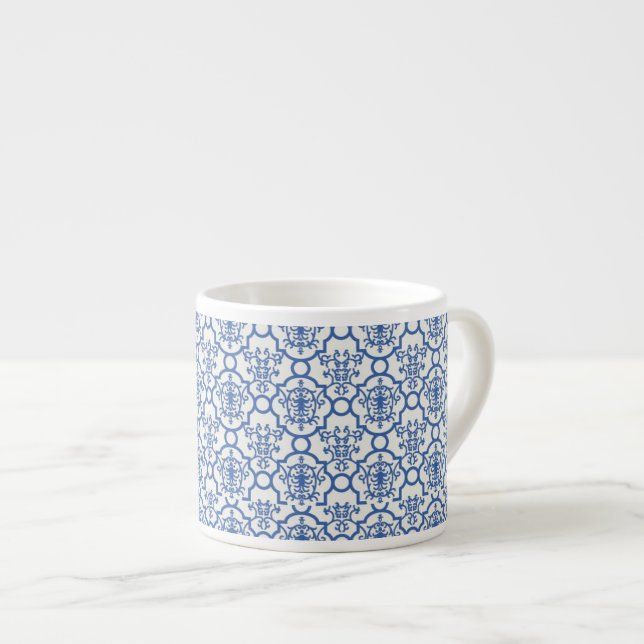 Espresso Tasse-Blue Damask Espressotasse (Vorderseite Rechts)