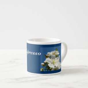 Espresso-Tasse Blue Sky Weiße Kirschblüten Espressotasse