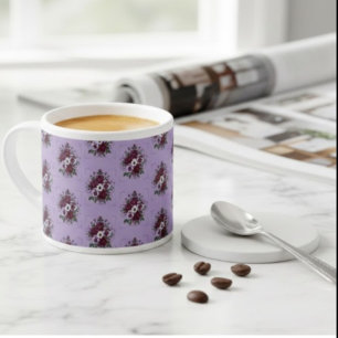 Espresso-Tasse Bouquet aus Veilchen Espressotasse