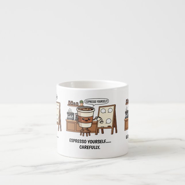 Espresso Tasse - Funny Coffee Cup Geschenk (Vorderseite)