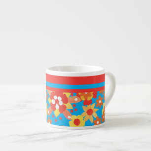 Espresso-Tasse mit Ditsy Orange-Blume Espressotasse