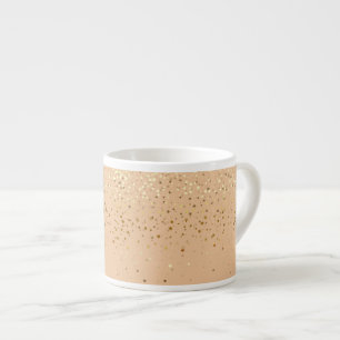 Espresso Tasse-Petite Golden Stars Peach Espressotasse