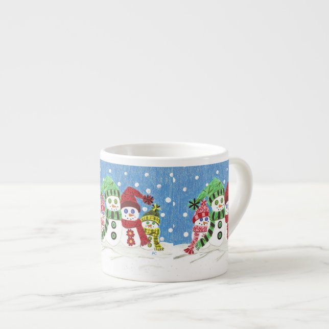 Espresso Tasse Snowmen (Vorderseite Rechts)
