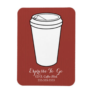 Espresso to Go Business Rost Imitate gelegt Magnet