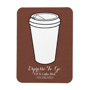 Espresso-To-Go-Unternehmen verrostet Pseudo-Flanel Magnet