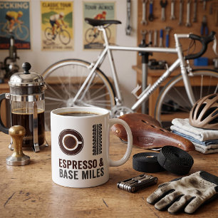 Espresso und Base Miles Radfahren Kaffeeliebhaber Kaffeetasse