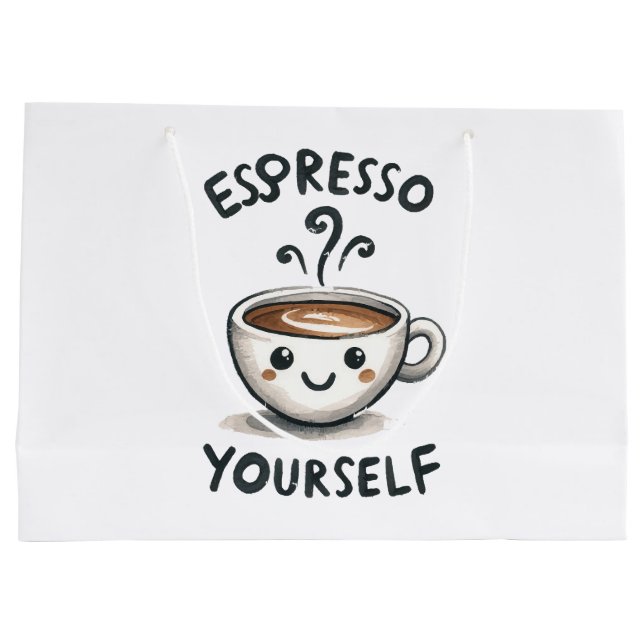 Espresso Yourself Kaffee Große Geschenktüte (Rückseite)