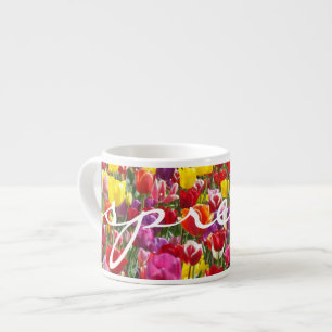 Espressotassen Frühlings-Tulpen-Blumen Geschenke B Espressotasse