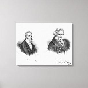 Esprit Auber und Ludwig van Beethoven Leinwanddruck