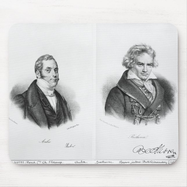 Esprit Auber und Ludwig van Beethoven Mousepad (Vorne)