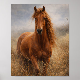 Esprit de cuivre | Cheval alezan | Affiche