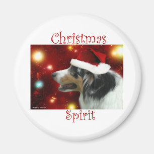 Esprit de Noël du berger australien - Magnet